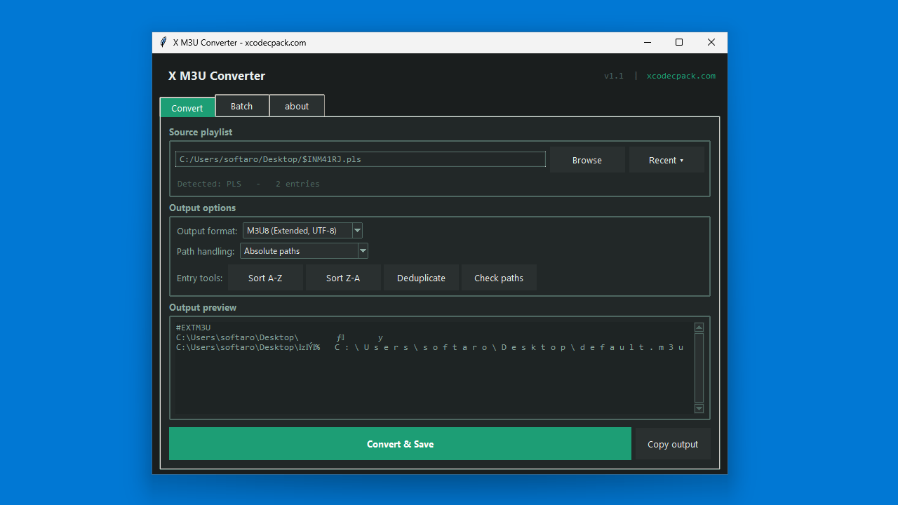 X M3U Converter