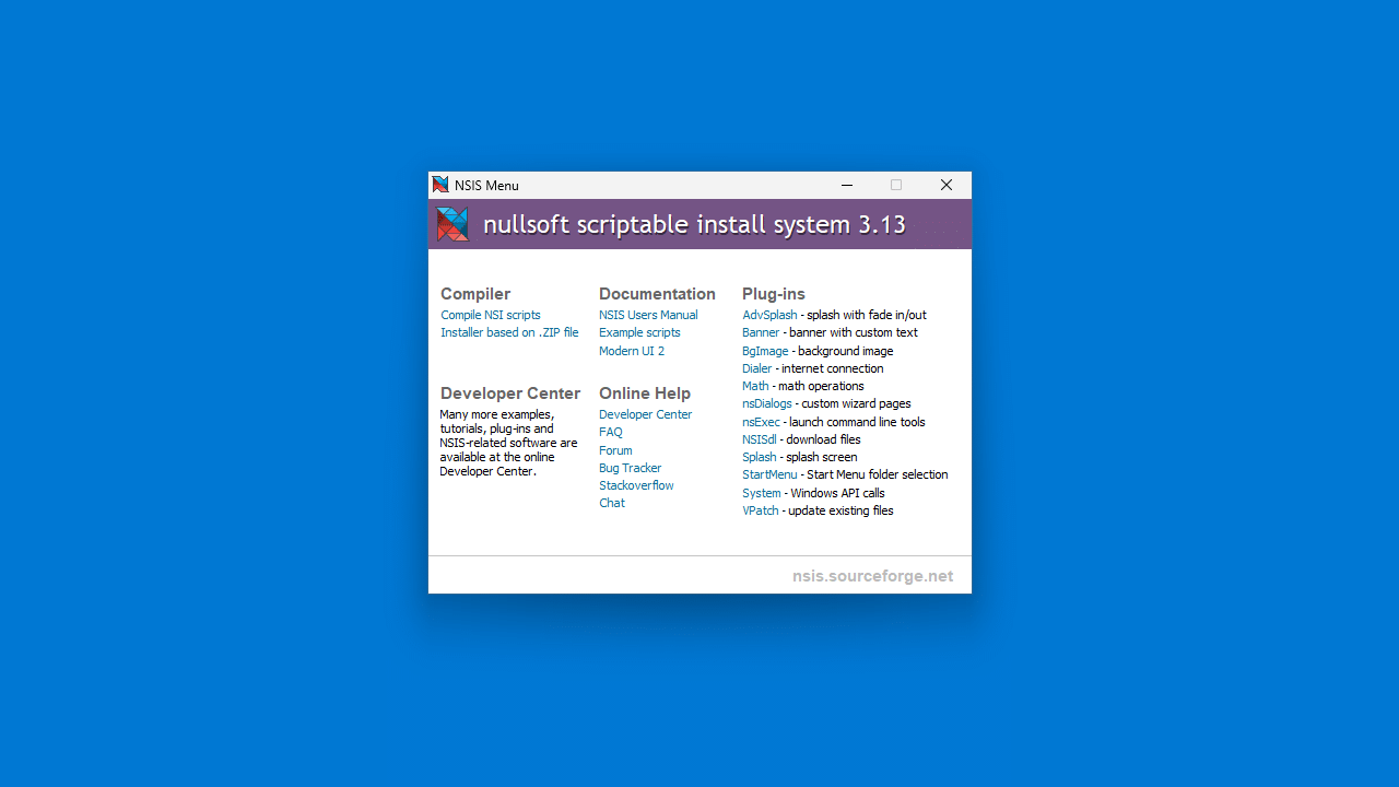 NSIS (Nullsoft Scriptable Install System)