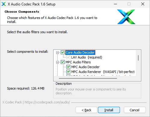 X Audio Codec Pack