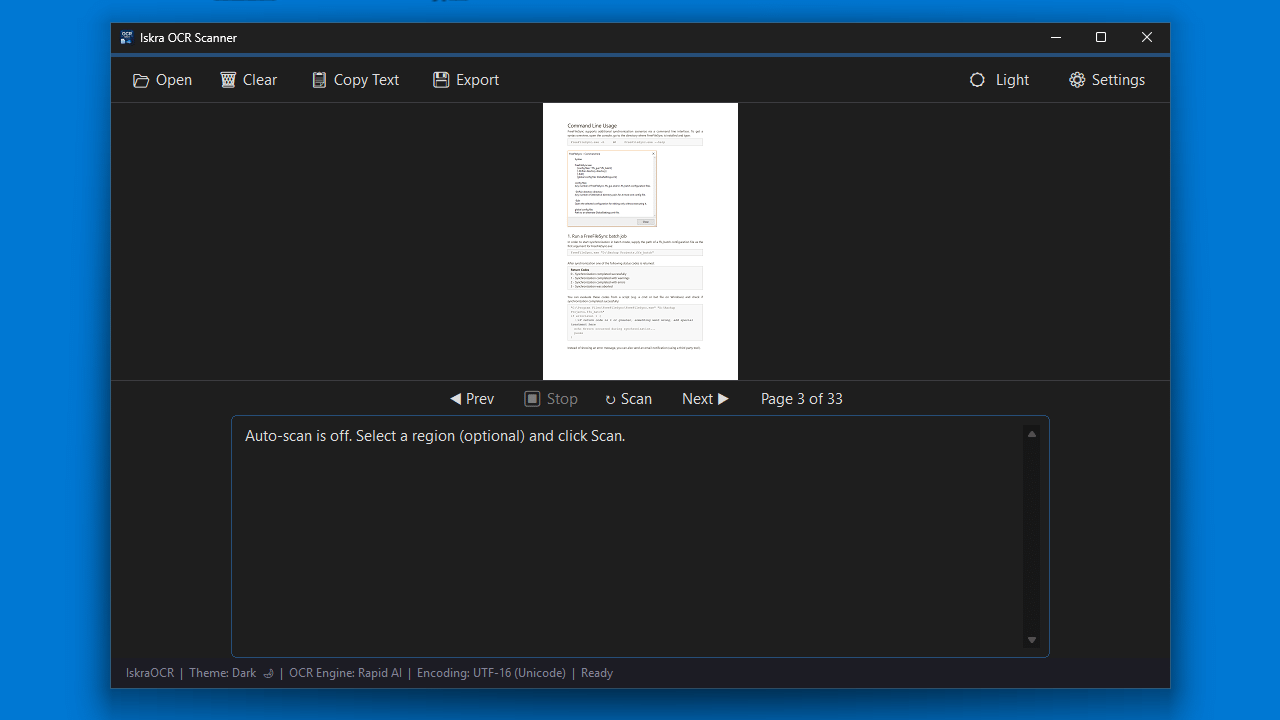 Iskra OCR Scanner